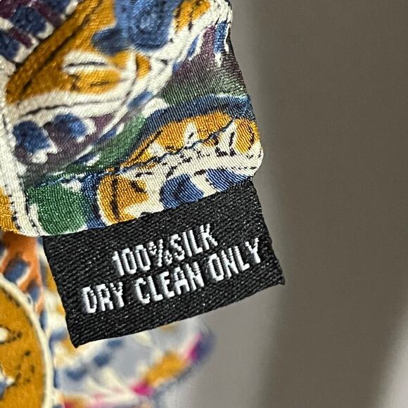 🌟Tolani 100% Silk Multicolored Ginger Paisley Tunic Mini Dress Sz-XS - Picture 10 of 10